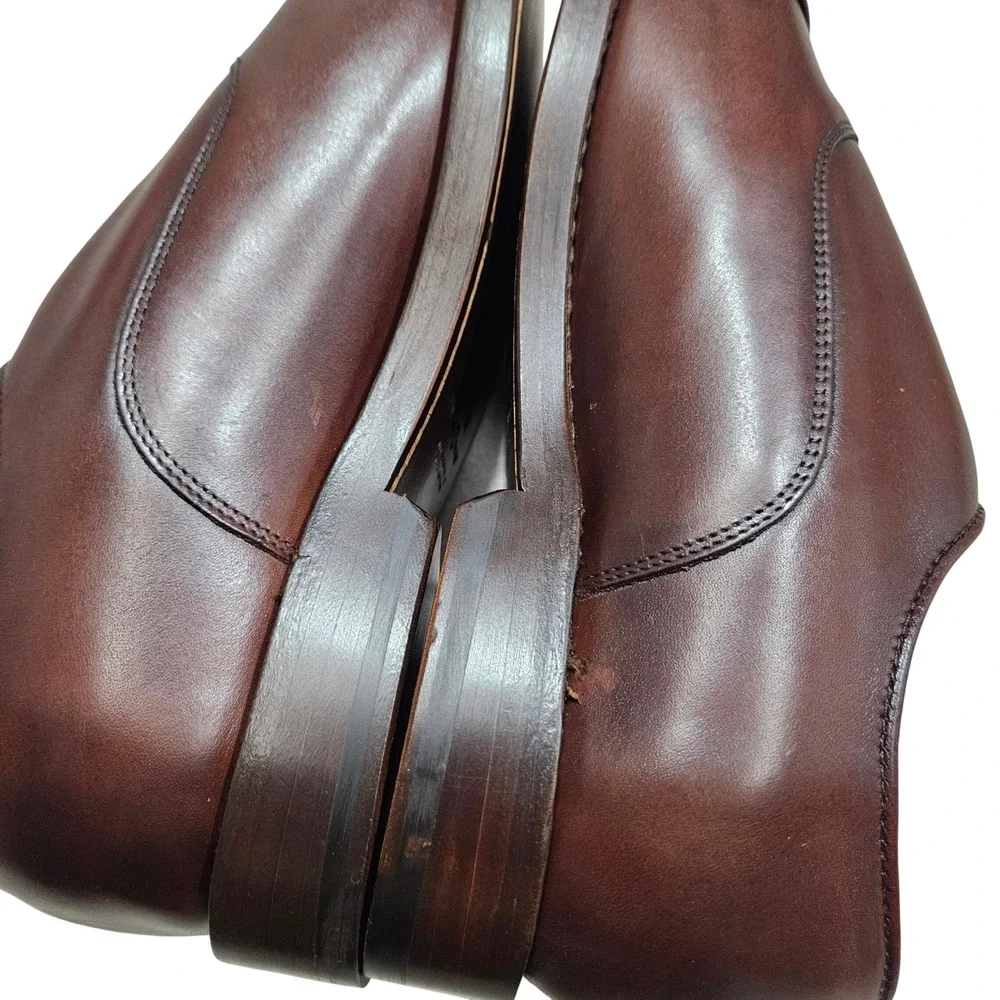 Thursday Executive Oxford Shoes Mens 9.5 Mahogany Brown Leather Cap Toe Dress